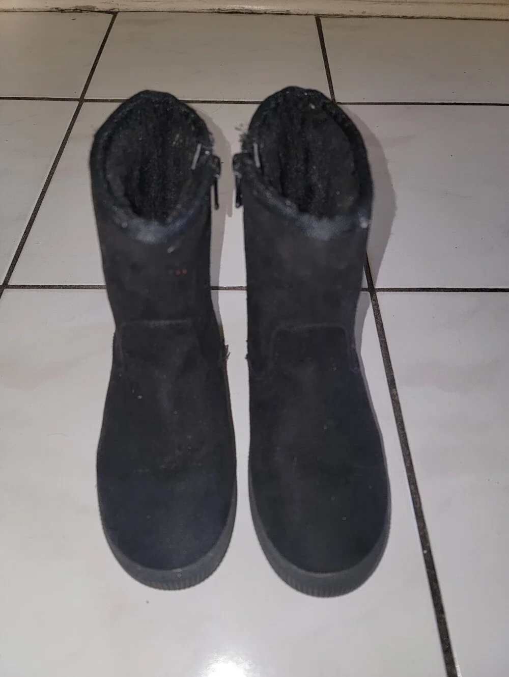Girl's Cat & Jack Winter Boots  Faux Fur Lined Size 11